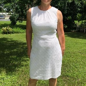 Tahari white lace summer dress